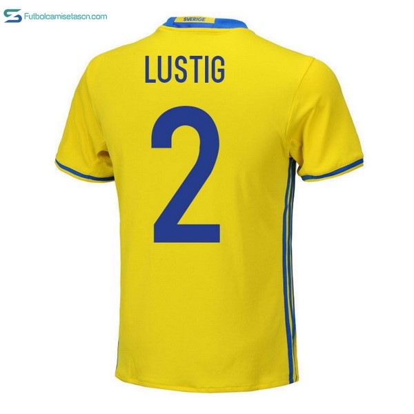 Camiseta Sweden 1ª Lustig 2018 Amarillo